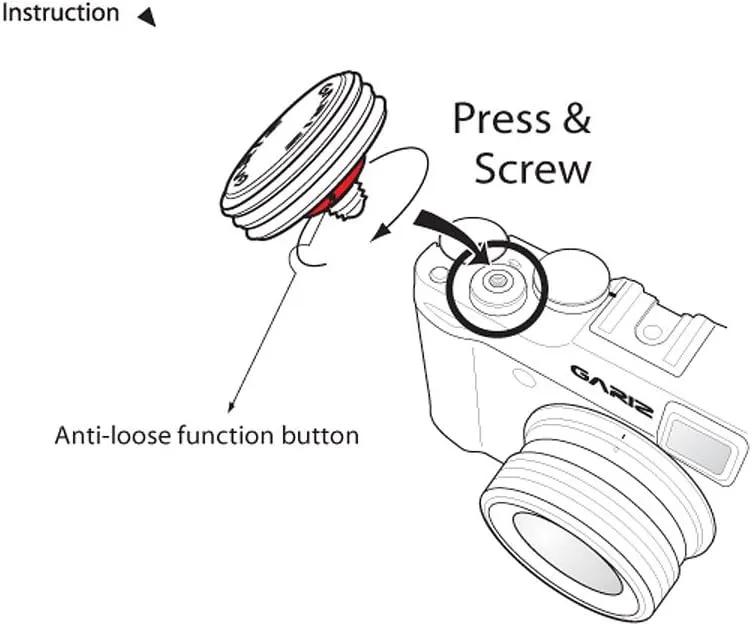 GARIZ XA-SBA3 Soft Release Button, Screw Type, 0.5 inches (12 mm), Red
