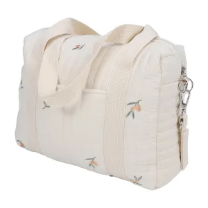 Garosa Baby Stroller Storage Bag Baby Diaper Caddy Bag Reusable Handbag Nappy Bag Large Capacity Stroller Hanging Bag Travel Diaper Carry Bag with Zipper Embroidery for Mom Dad (Olive Bag)