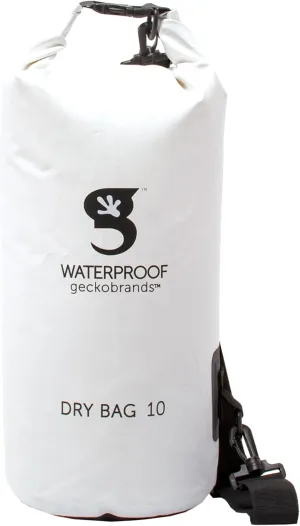 geckobrands Tarpaulin Dry Bag – Waterproof PVC Bag with Carabiner for Secure Storage, for Boating, Kayaking, Camping