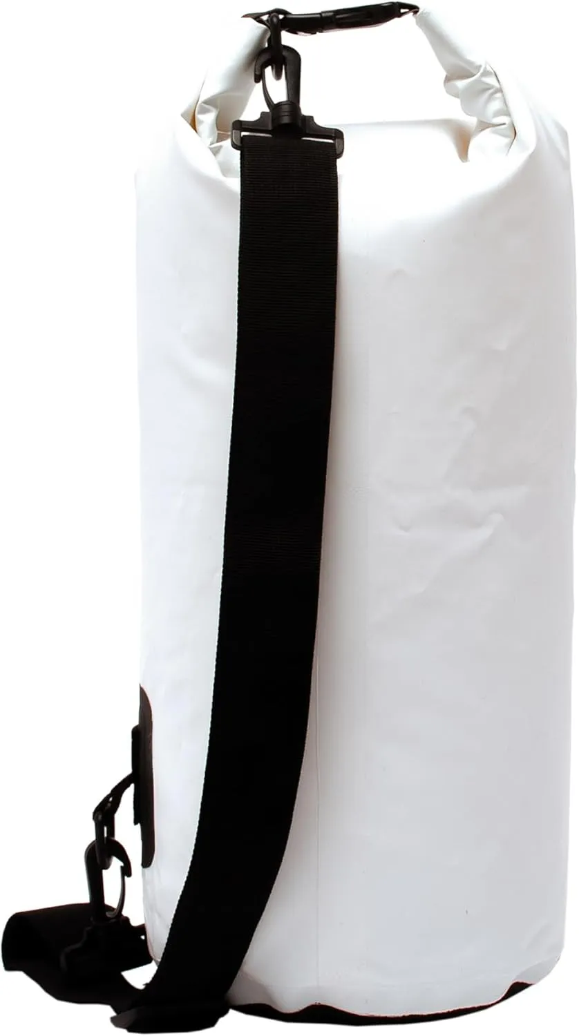 geckobrands Tarpaulin Dry Bag – Waterproof PVC Bag with Carabiner for Secure Storage, for Boating, Kayaking, Camping