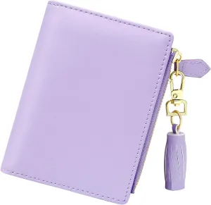 GEEAD Small Wallets for Women Bifold Slim Coin Purse Zipper ID Card Holder
