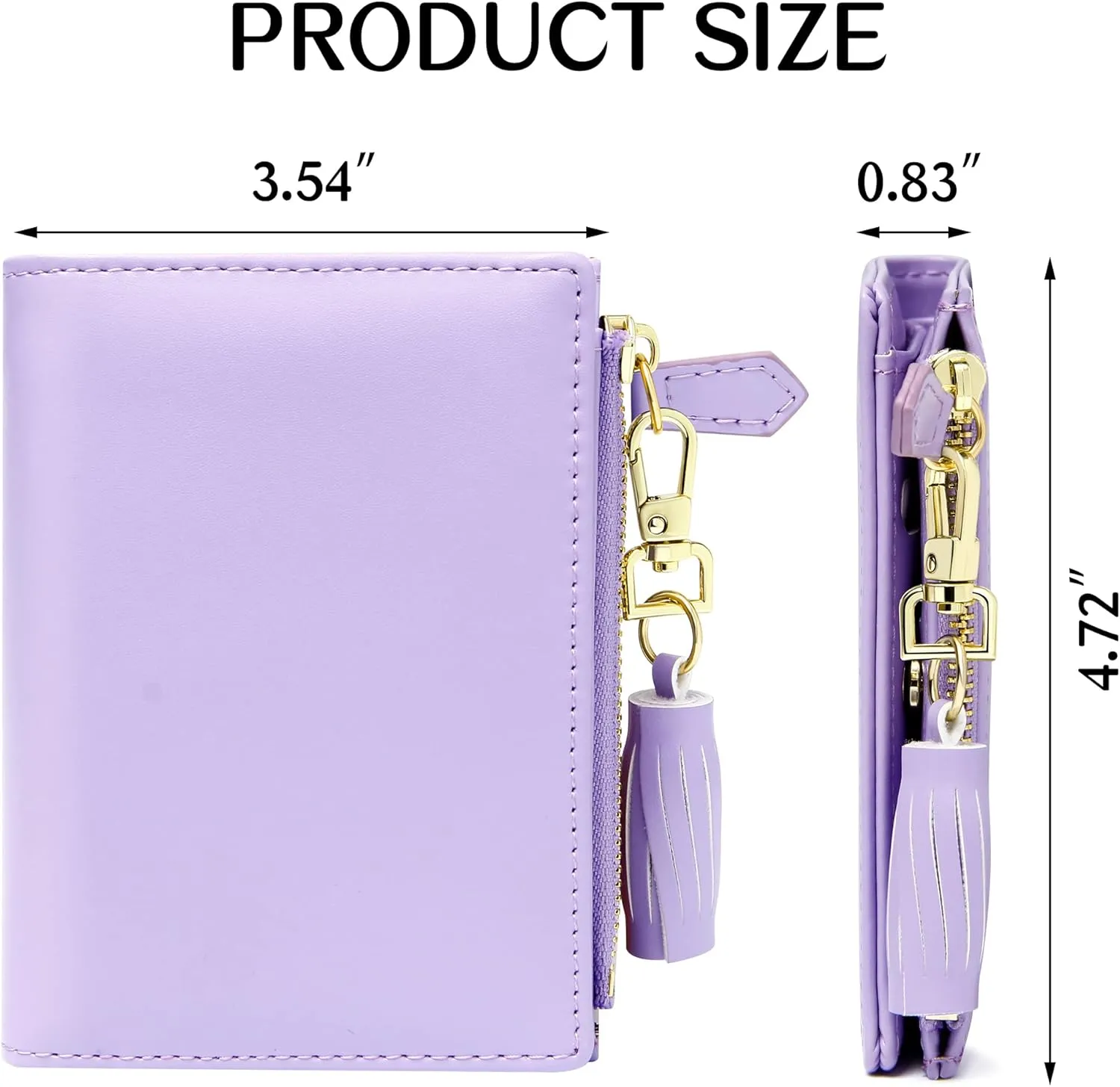 GEEAD Small Wallets for Women Bifold Slim Coin Purse Zipper ID Card Holder