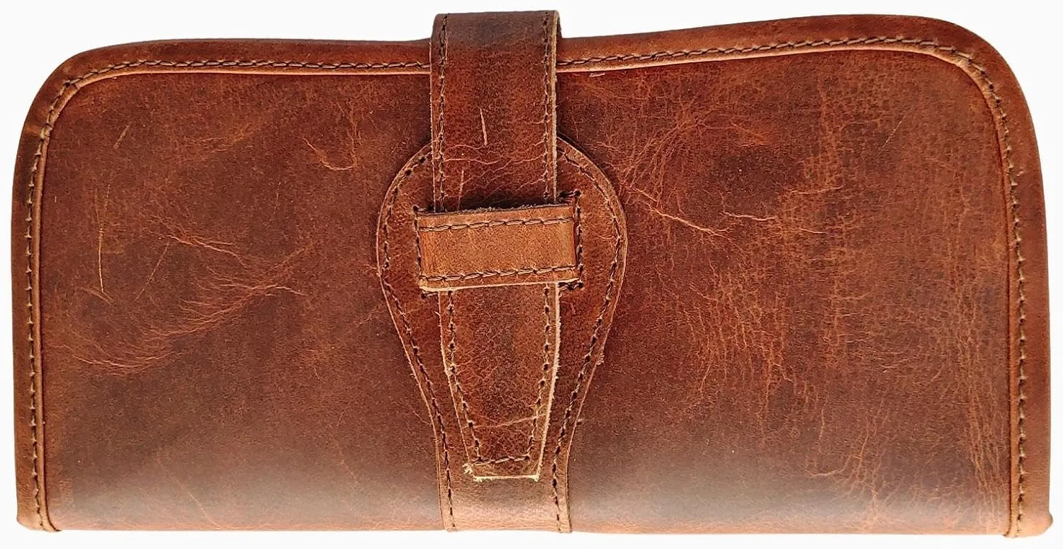 Genuine Leather Clutch Wallet For Women’s – Handmade Organizer Purse with Card Slots, Phone Holder & Drawstring Closure | Bifold Money & Coin Organizer Wallet.