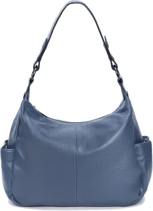 Genuine Leather Purses for Women Hobo Crossbody Bags Casual Work Shoulder Bag with Adjustable Strap