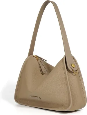 Genuine Leather Shoulder Bag Handbag Crossbody Hobo Bags Ladies Tote Bags with Adjustable Shoulder Strap, One Color, One Size