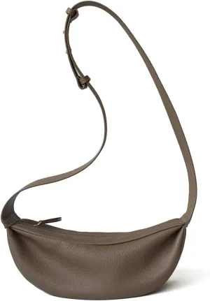 Genuine Leather Sling Bags Crossbody Women, Minimalist Style Casual Chest Bags with Wide Strap