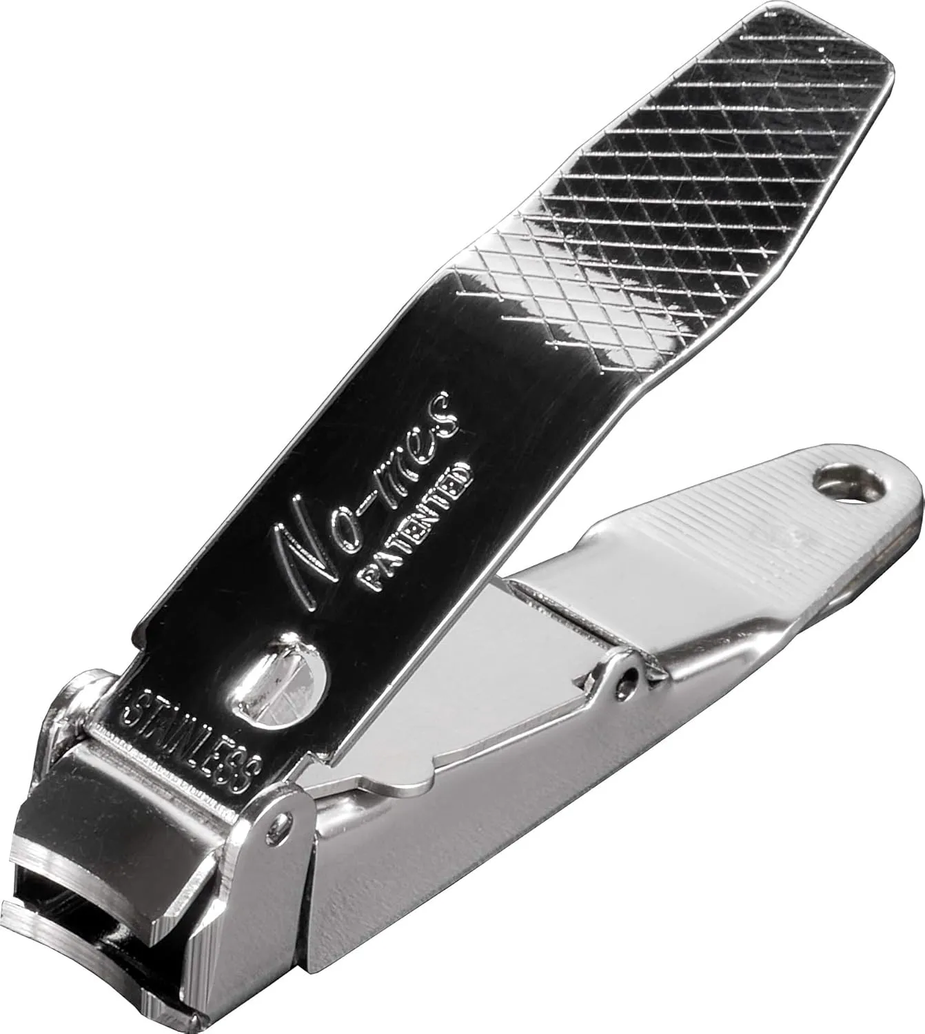 Genuine No-mes Fingernail Clipper, Catches Clippings, Made in USA Metallic