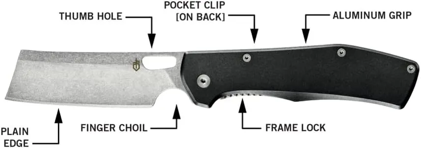 Gerber Gear Flatiron Folding Cleaver Pocket Knife
