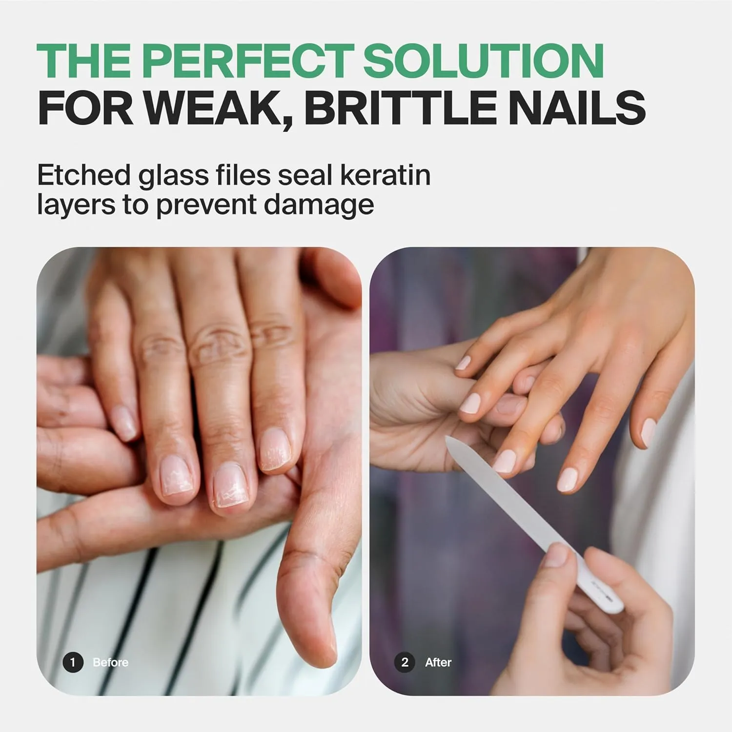 GERMANIKURE Glass Nail File in Suede Sleeve - Be Still and Listen - Professional Crystal Nail File for Natural Nails - Ideal Manicure & Pedicure Tool for Smooth, Easy Shaping - Nail Care Gift