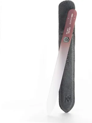 GERMANIKURE Glass Nail File in Suede Sleeve - Dear Mom I Love You - Professional Crystal Nail File for Natural Nails - Ideal Manicure & Pedicure Tool for Smooth, Easy Shaping - Nail Care Gift
