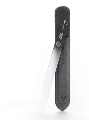 GERMANIKURE Glass Nail File in Suede Sleeve - Philosopher by Night - Professional Crystal Nail File for Natural Nails - Ideal Manicure & Pedicure Tool for Smooth, Easy Shaping - Nail Care Gift