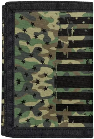 GIFTPUZZ American Flag Wallet for Teen Camouflage Kids Purse Cool Slim Trifold Wallet with Cash Holder Boys Sports Wallets Wallet Kids