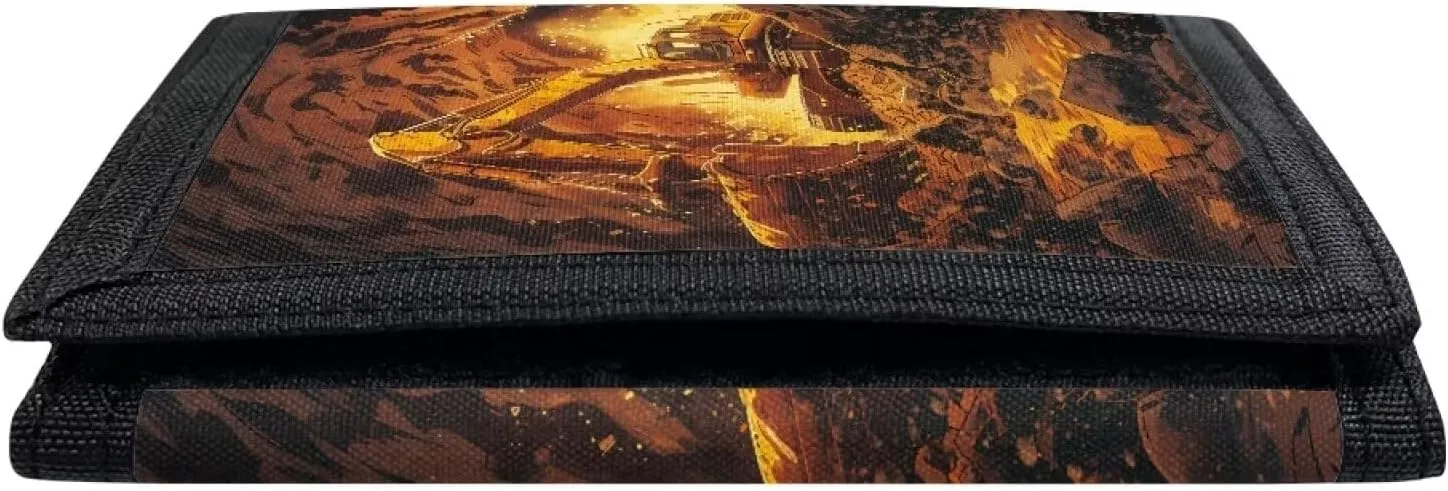 GIFTPUZZ Excavator Wallets With Coin Pocket Id Window Cool Wallet for Boys Polyester Wallets Credit Id Card Cash Holder Kids Money Bag Name Customization