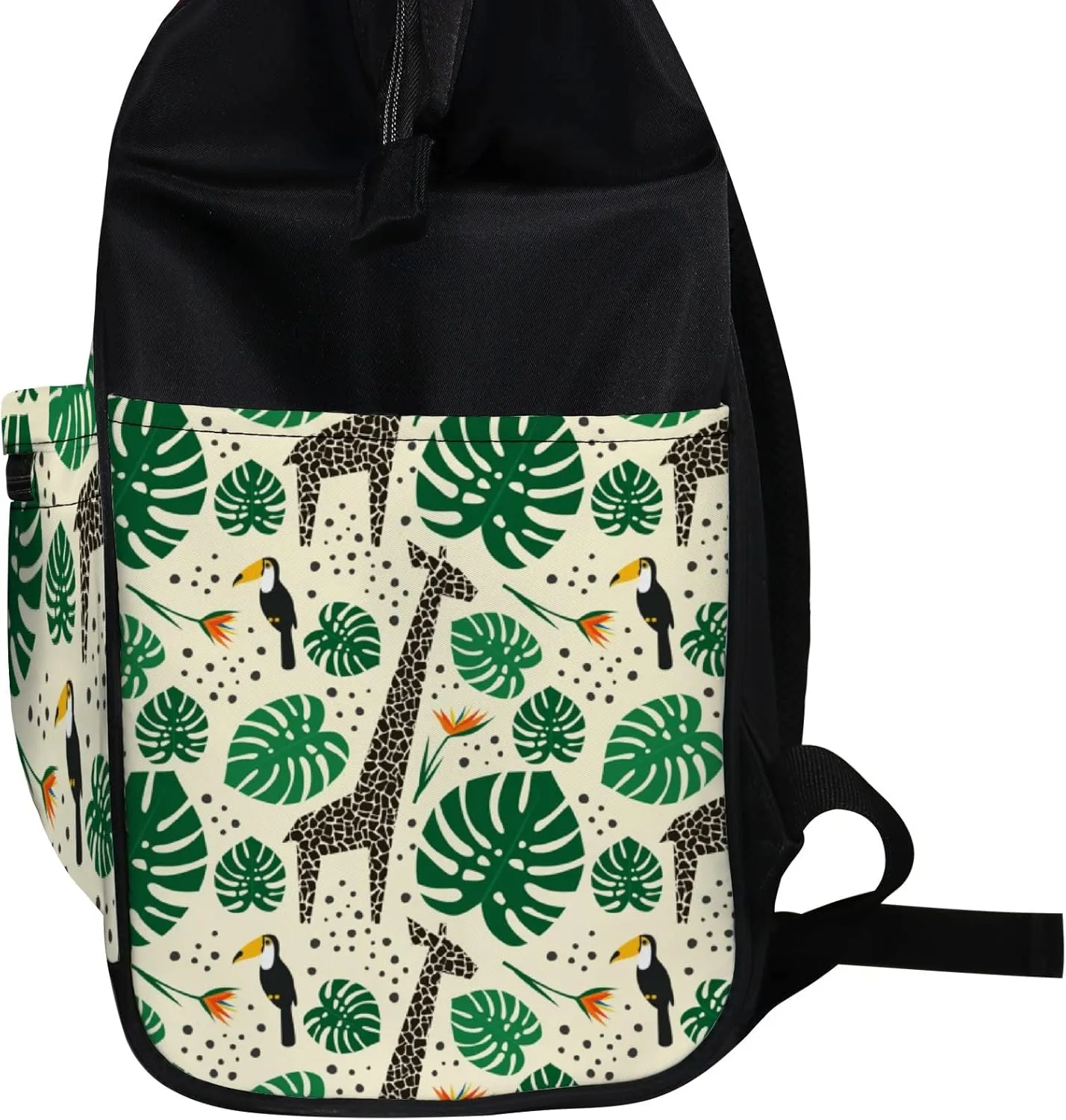 Giraffes Toucans Palm Leaves Diaper Bag Backpack Waterproof Backpack Baby Nappy Changing Bag for Travel Large Capacity Durable and Stylish for Woman