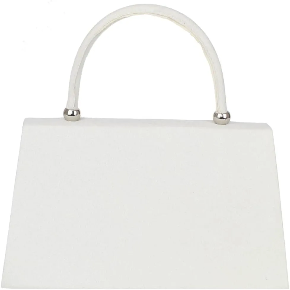 Girly HandBags Top Handle Faux Suede Clutch Bag Grab Holder Womens Handbag
