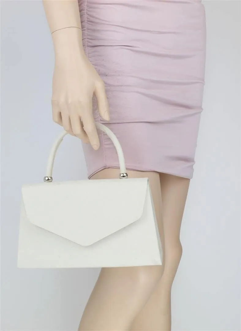 Girly HandBags Top Handle Faux Suede Clutch Bag Grab Holder Womens Handbag