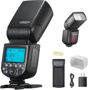 Godox V850III GN60 1/8000s HSS Camera Flash Speedlite with 2600mAh Li-ion Battery Compatible for Canon Nikon Sony Fujifilm Olympas Cameras, 1.5s Recycle time & 450 Full Power Pops