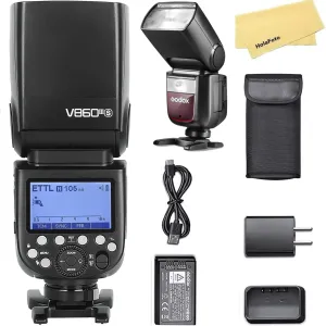 Godox V860III-S Camera Flash for Sony Camera Flash Speedlight Speedlite Light,76Ws 2.4G TTL HSS 1/8000s,480 Full-Power Flashes,2600mAh Li-ion Battery,0.01-1.5s Recycle Time,10 Levels LED Modeling Lamp