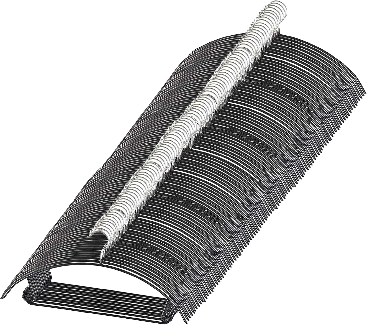 Gold Hangers 100 Pack - Heavyduty Non Slip Slimline Suit Jacket T Shirt Hangers - Space Saving (Black)
