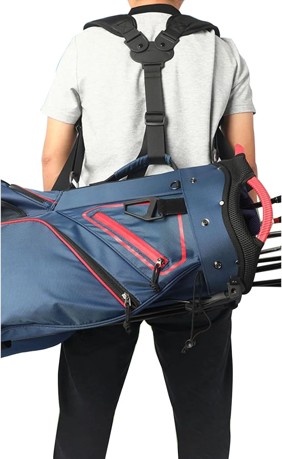 Golf Bag Shoulder Strap Comfortable Double Shoulder Straps Replacement Backpack Carrying Strap Adjustable Padded Breathable Golf Bag Double Shoulder Replacement