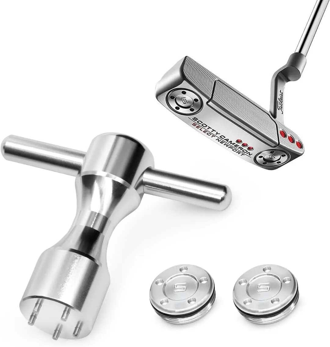 Golf Putter Head Weight 2pcs 5g/10g/15g/20g/25g/30g/35g/40g/45g with Wrench Kit Set Compatible with Titleist Scotty Cameron Putters Newport (5g Wrench (2pcs))
