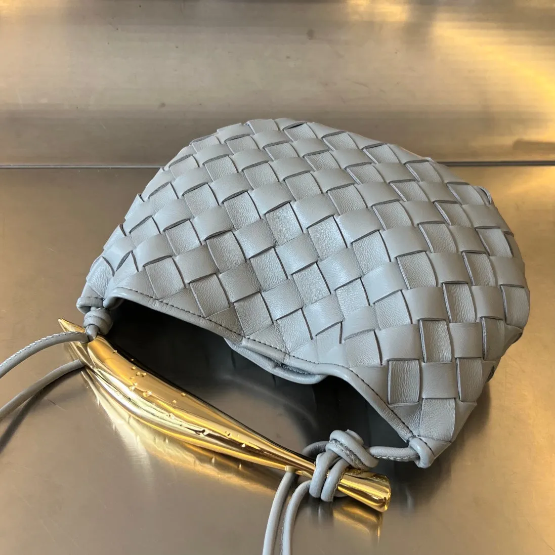 GREY Bottega Veneta SARDINE LIGHT 20 WITH CHAIN LAMBSKIN Price-busting Innovative functionality IN