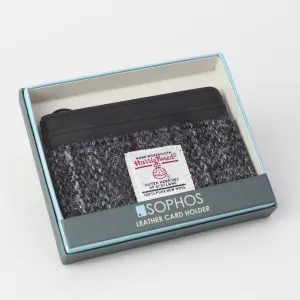 Grey Harris Tweed Card Holder Wallet