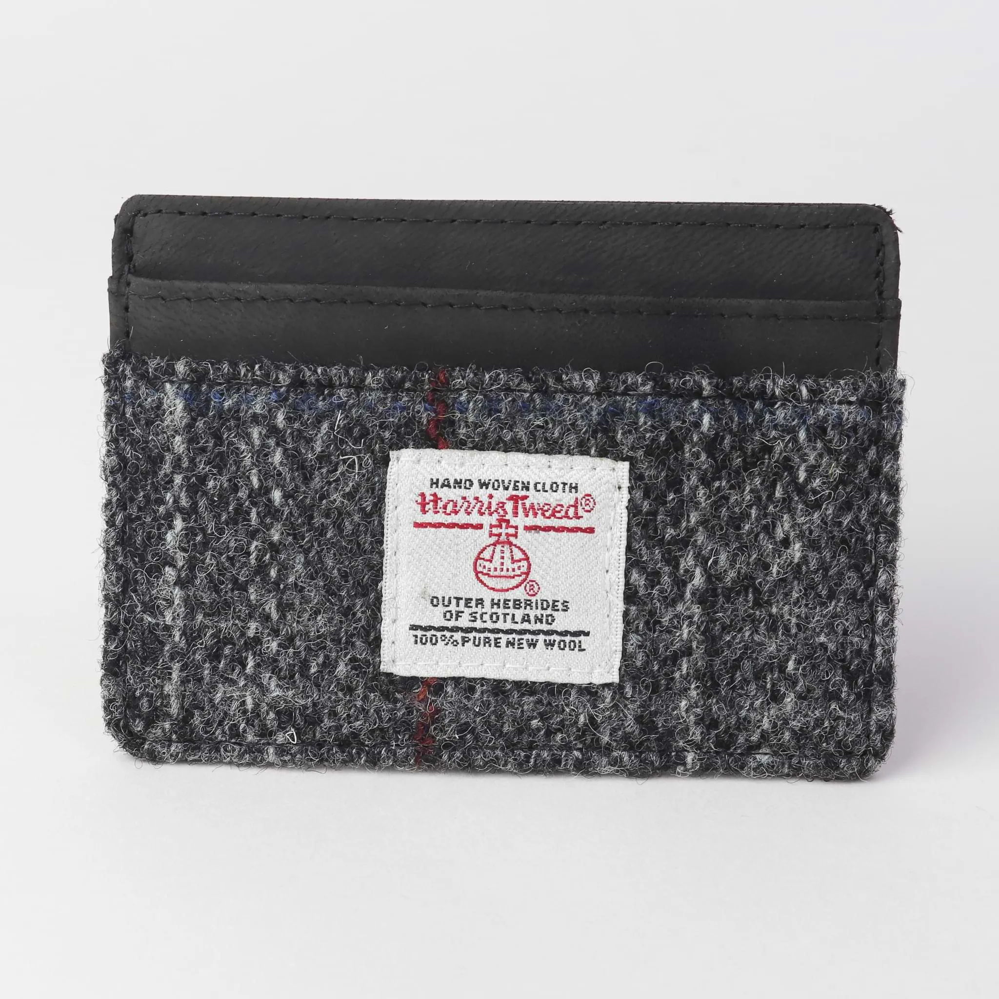 Grey Harris Tweed Card Holder Wallet