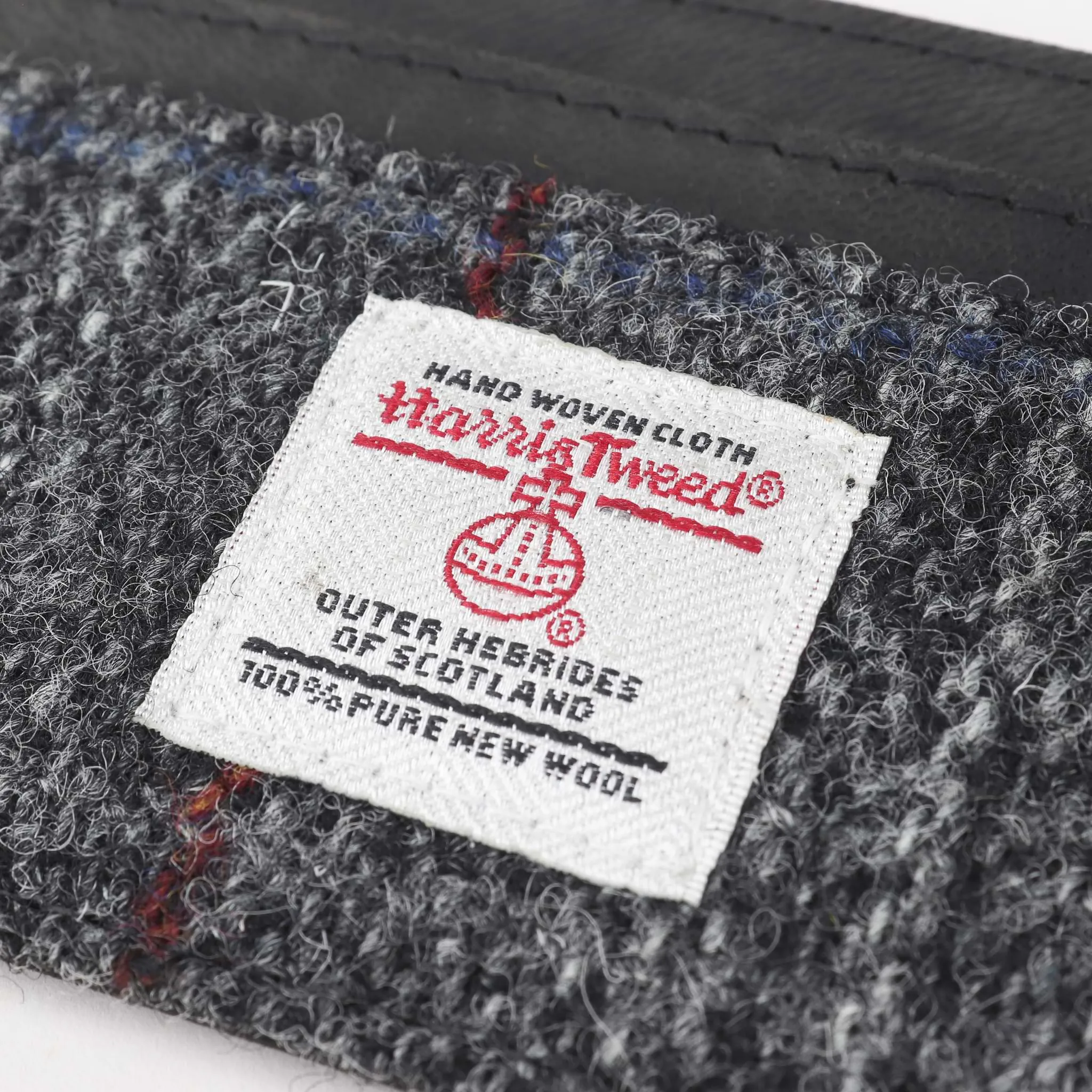 Grey Harris Tweed Card Holder Wallet
