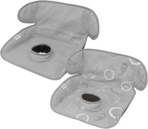 Grey Piddle Pad 2-Pack – Waterproof Car Seat & Stroller Protector for Potty Training Toddlers & Babies, Machine Washable, Anti-Slip Backing, Universal Fit