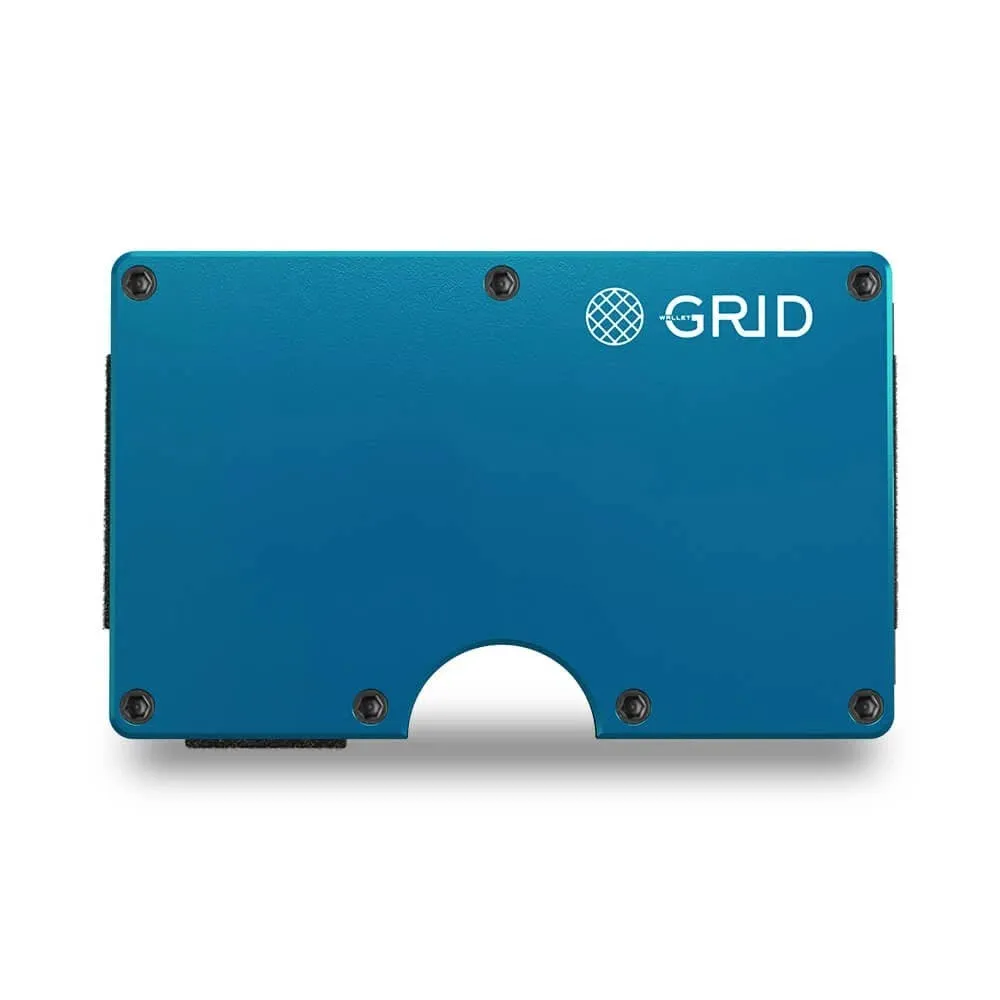 Grid Wallet // Blue Aluminum