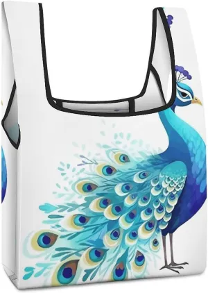 Grocery Bag Reusable Tote Bag Cartoon Alpaca Cute Animal Shopping Bag Handbag Foldable Shoulder Bag for Travel
