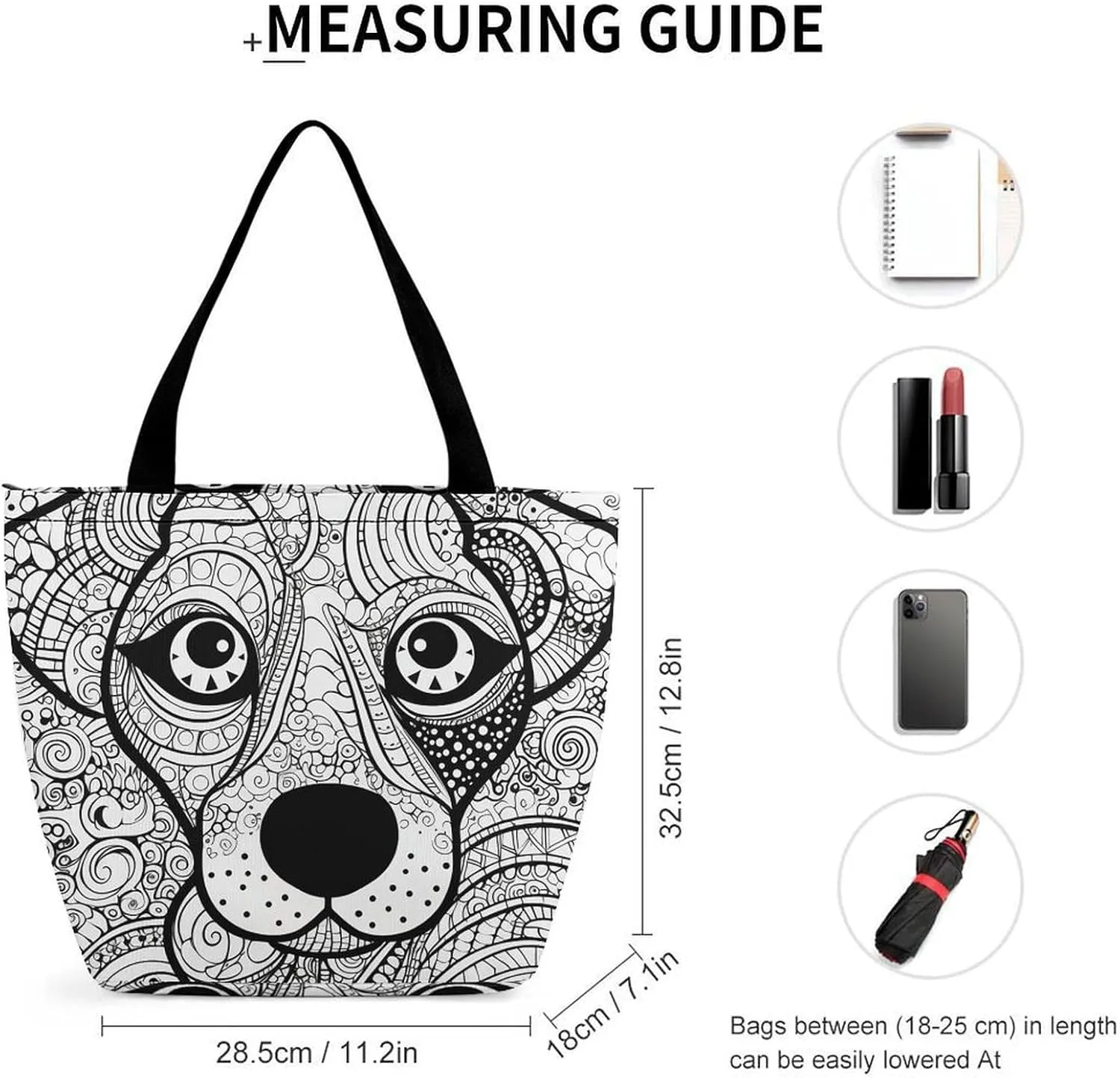 Grocery Bag Reusable Tote Bag Foldable Dwarf with Blue Beard Shopping Bag Handbag Washable Shoulder Bag for Travel