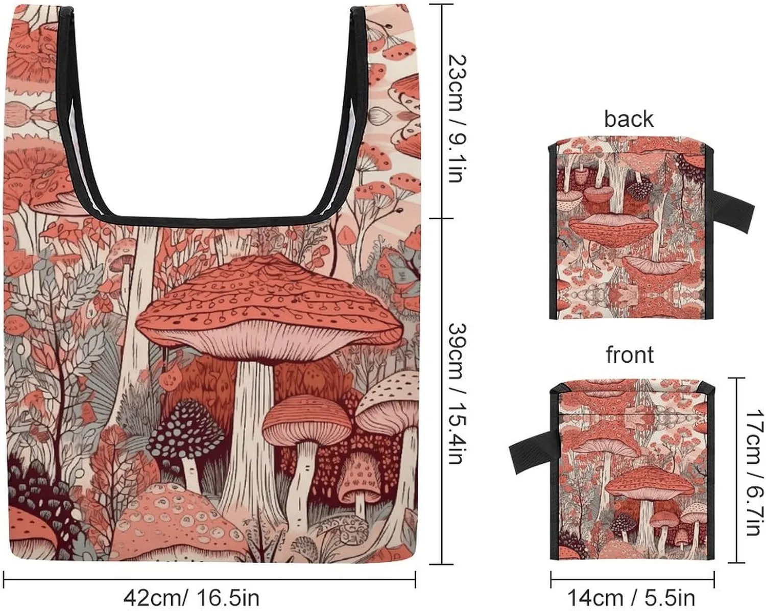 Grocery Bag Reusable Tote Bag Foldable On Flowering Tree Shopping Bag Handbag Washable Shoulder Bag for Travel