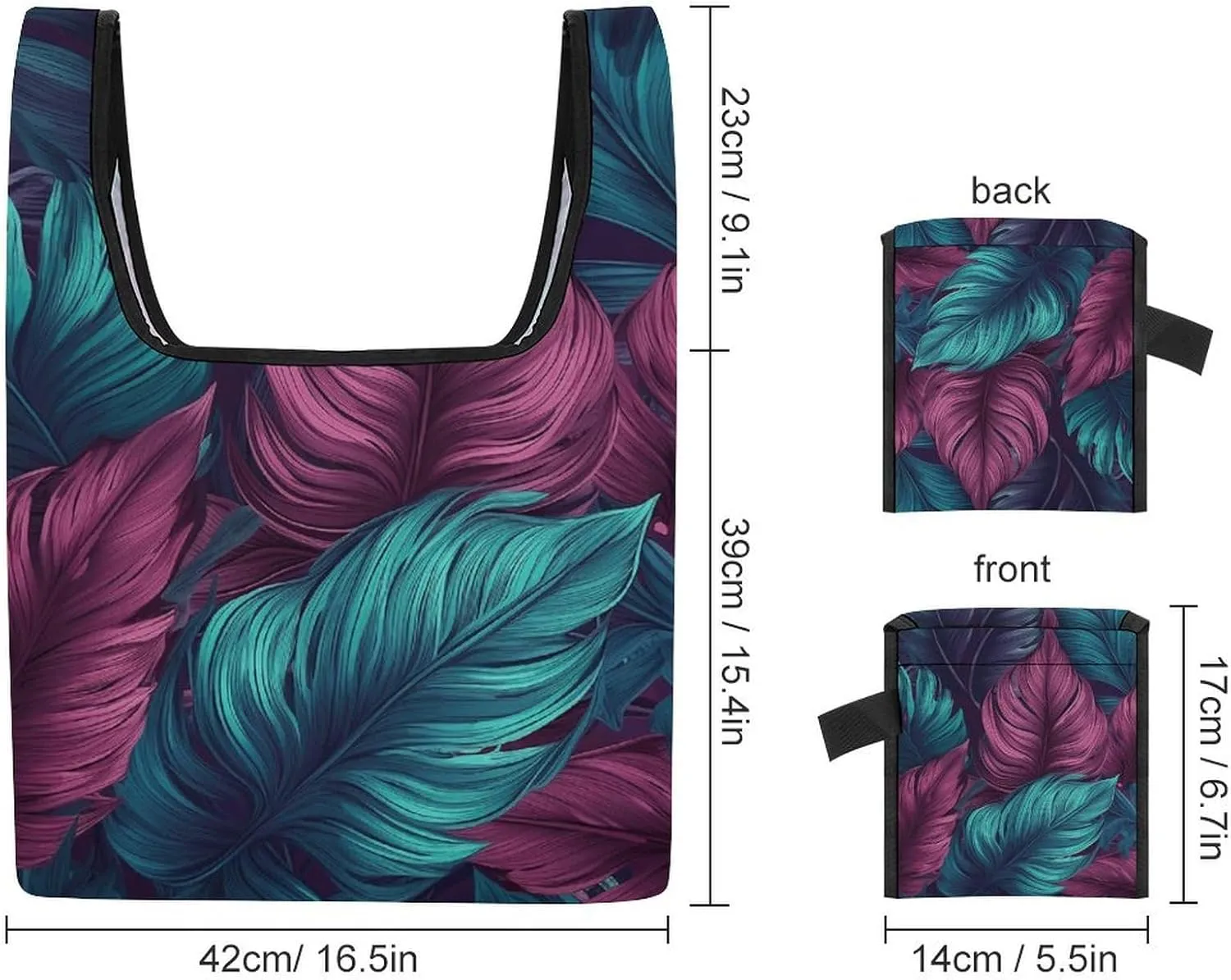 Grocery Bag Reusable Tote Bag Foldable On Flowering Tree Shopping Bag Handbag Washable Shoulder Bag for Travel