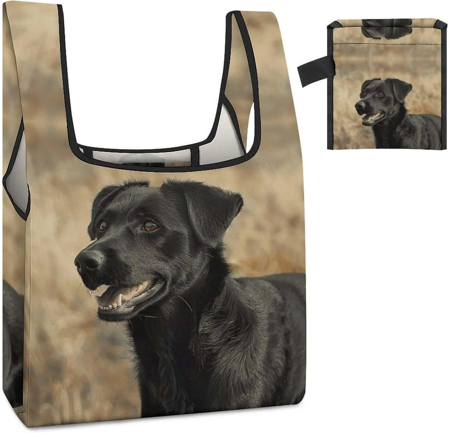 Grocery Bag Reusable Tote Bag Foldable Whales And White Bears Shopping Bag Handbag Washable Shoulder Bag for Travel
