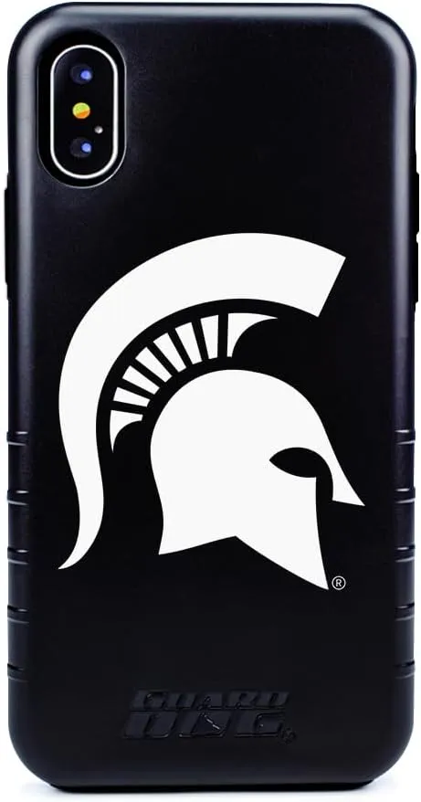 Guard Dog Case Compatible with iPhone Xs Max - Military Grade - Rugged Two Piece Protection - Collegiate Licensed - Michigan State Spartans - Logo