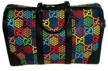 Gucci Jungle Green Print GG Canvas Diaper Bag Beige Multicolor Baby Italy New