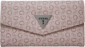 GUESS Women's Lathan Logo Slim Wallet Clutch Bag - Light Rose