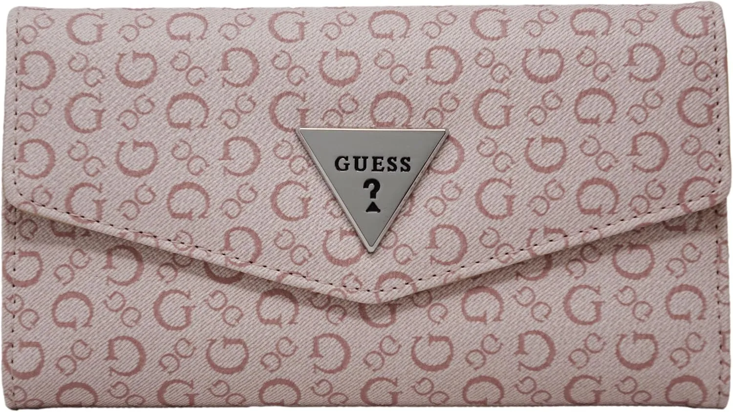GUESS Women's Lathan Logo Slim Wallet Clutch Bag - Light Rose