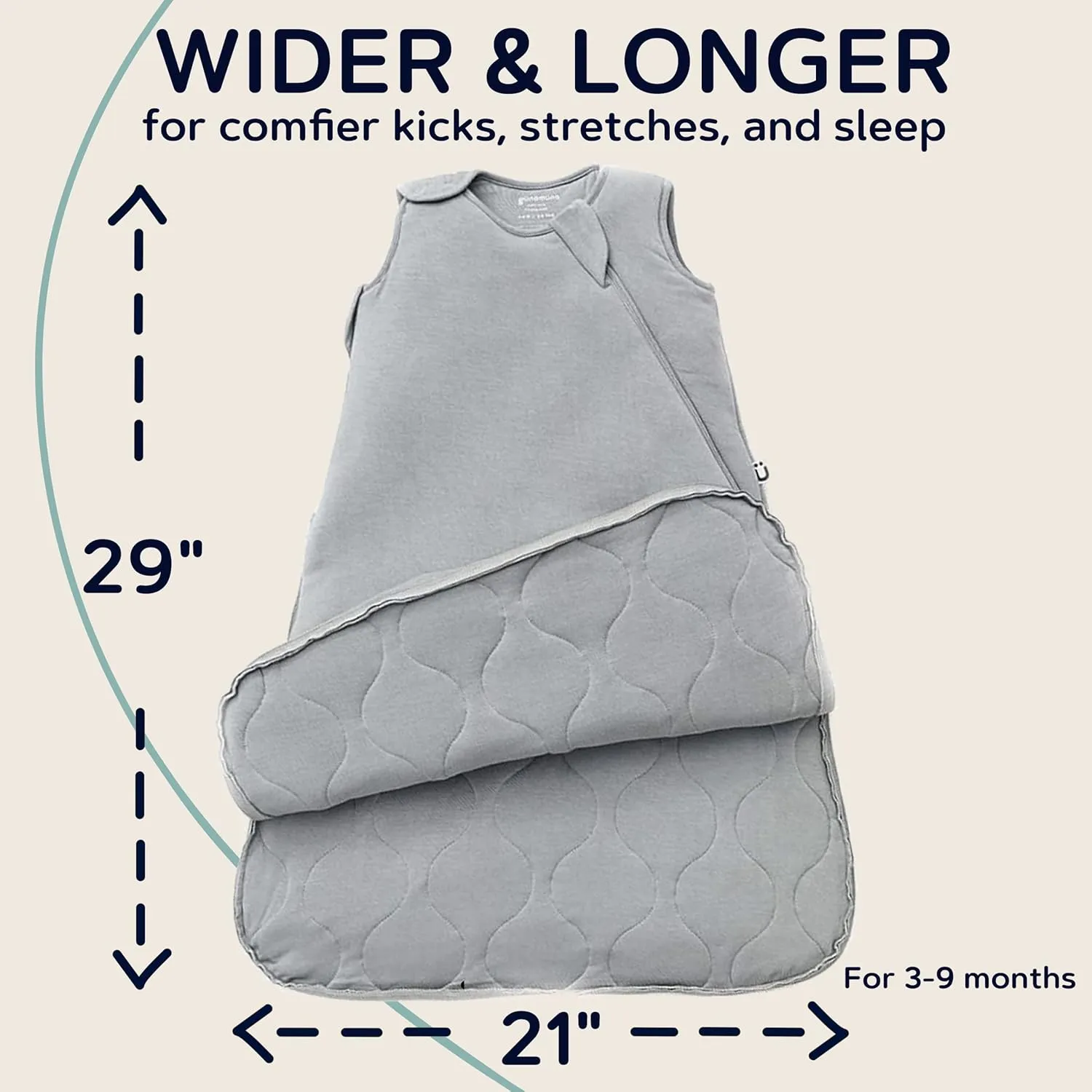 GUNAMUNA Unisex Baby Sleep Bag, Sleep Sack Sleeping Bag for Infants Toddlers Nap Time, Easy Changing Diaper Zipper, 2.6 TOG