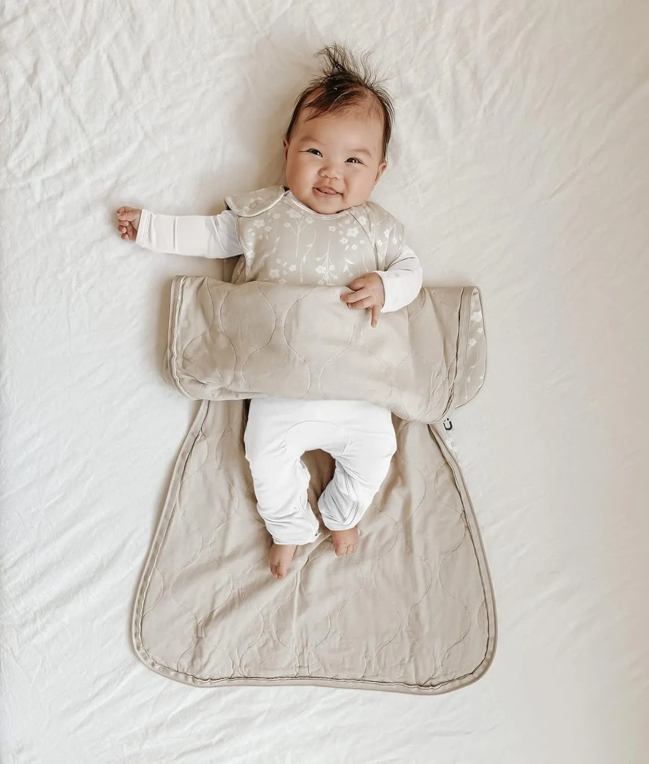 GUNAMUNA Unisex Baby Sleep Bag, Sleep Sack Sleeping Bag for Infants Toddlers Nap Time, Easy Changing Diaper Zipper, 2.6 TOG