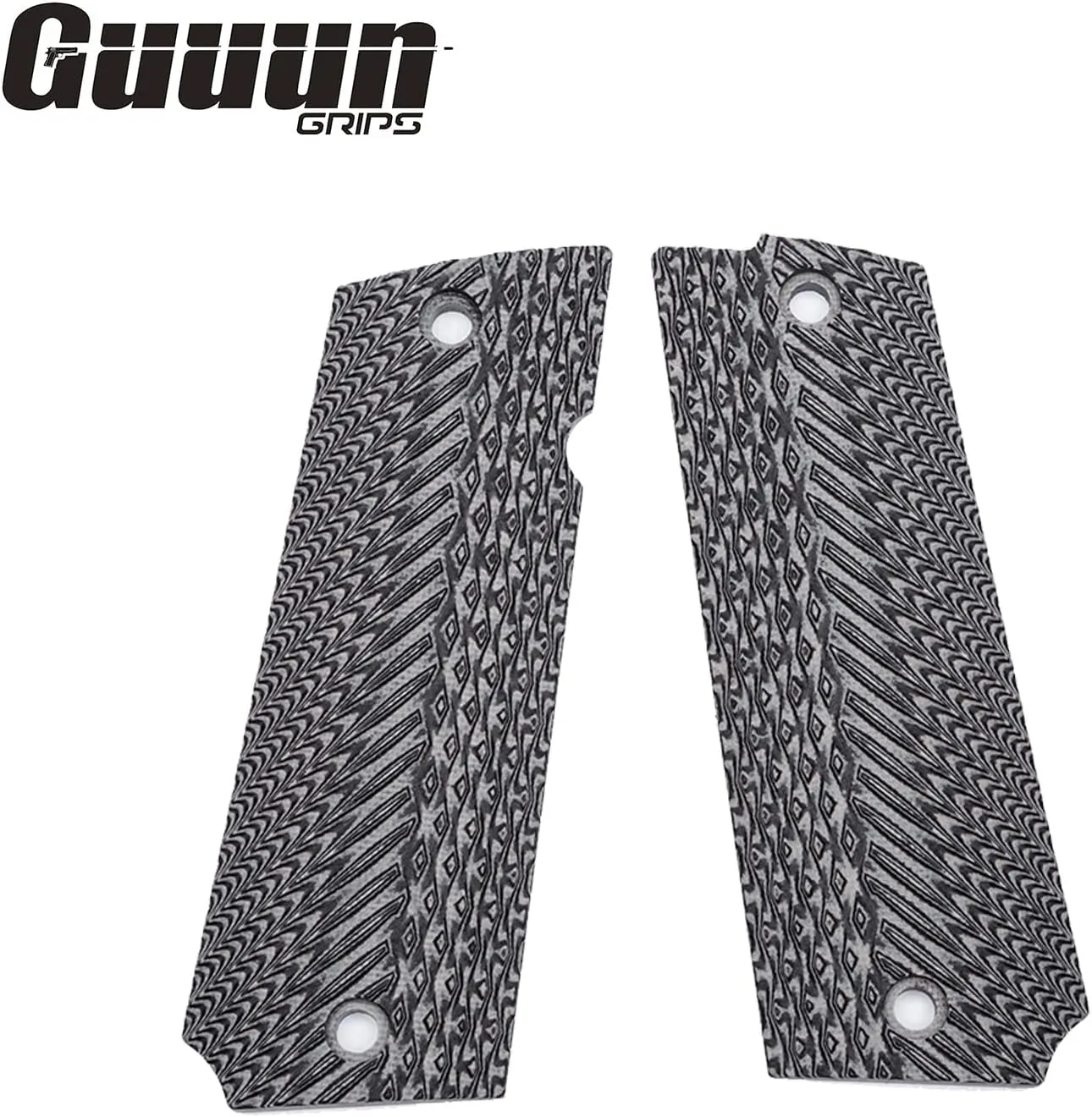 Guuun G10 Grips for LLAMA MAX-1 C/F or L/F, Diamond Cut Texture - 6 Color Options