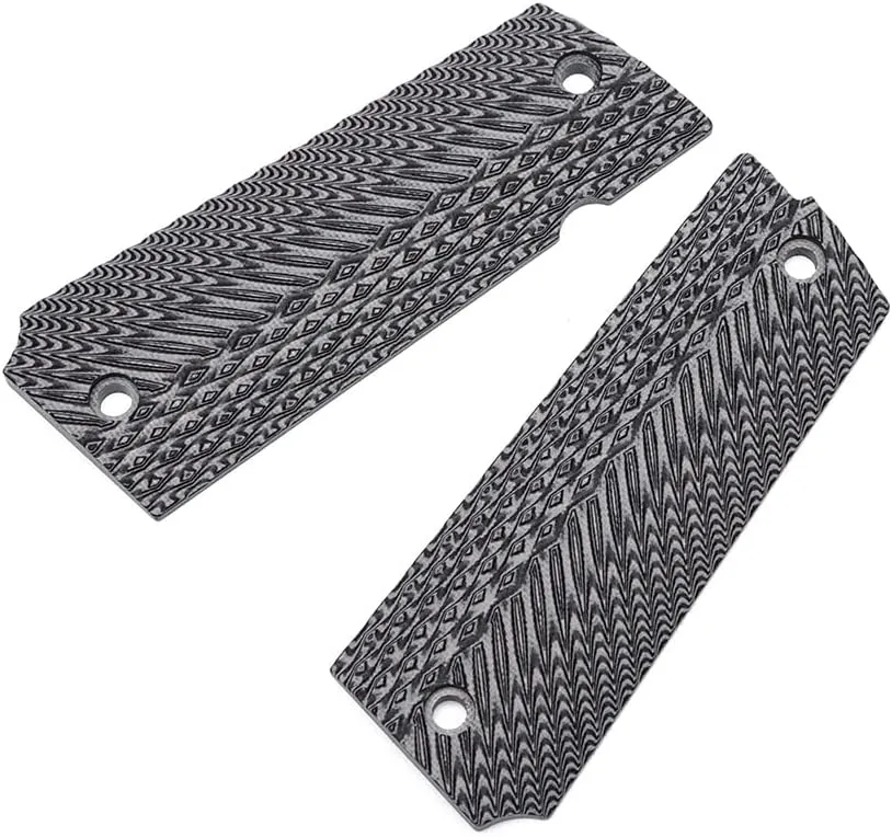 Guuun G10 Grips for LLAMA MAX-1 C/F or L/F, Diamond Cut Texture - 6 Color Options