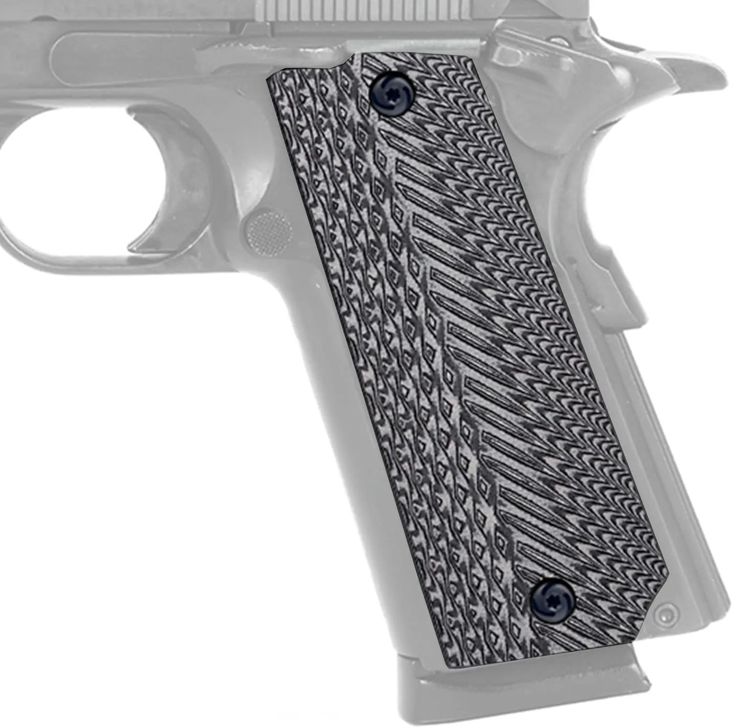 Guuun G10 Grips for LLAMA MAX-1 C/F or L/F, Diamond Cut Texture - 6 Color Options