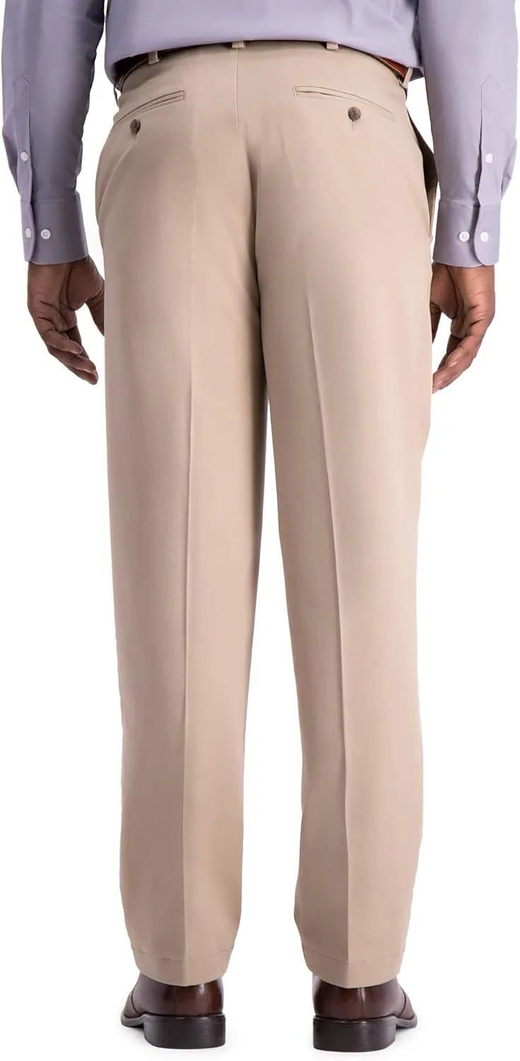 Haggar Men's Work to Weekend Classic Fit Flat Front and Pleat Regular and Big and Tall Sizes