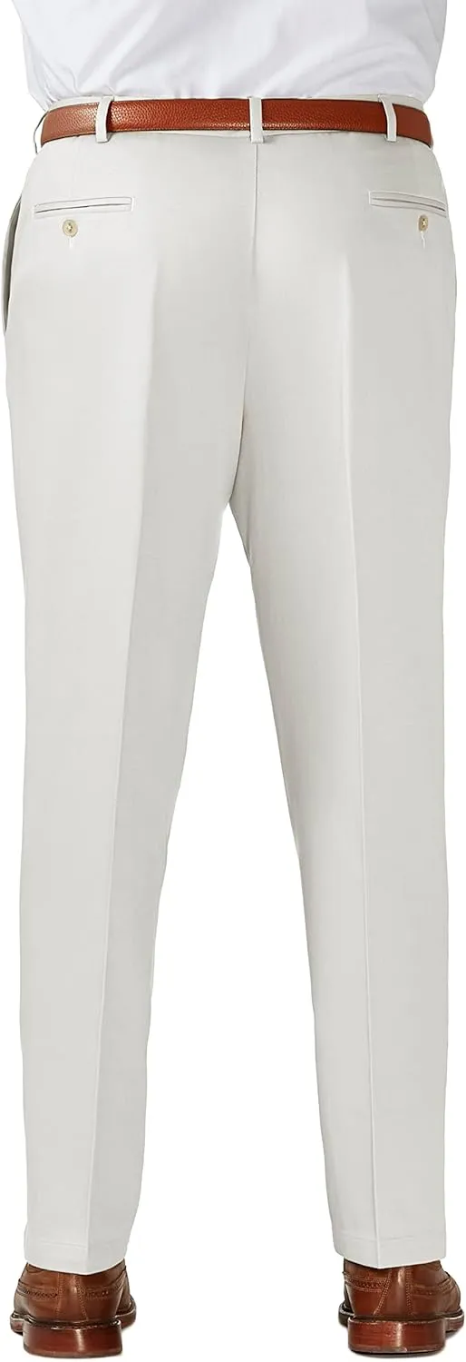 Haggar Men's Work to Weekend Classic Fit Pleat Regular and Big and Tall Sizes