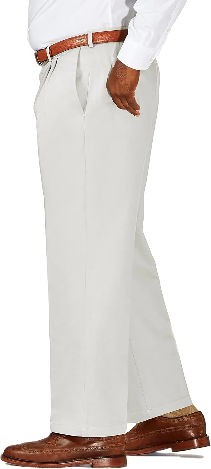Haggar Men's Work to Weekend Classic Fit Pleat Regular and Big and Tall Sizes