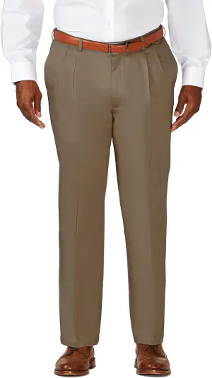Haggar Men's Work to Weekend Classic Fit Pleat Regular and Big and Tall Sizes