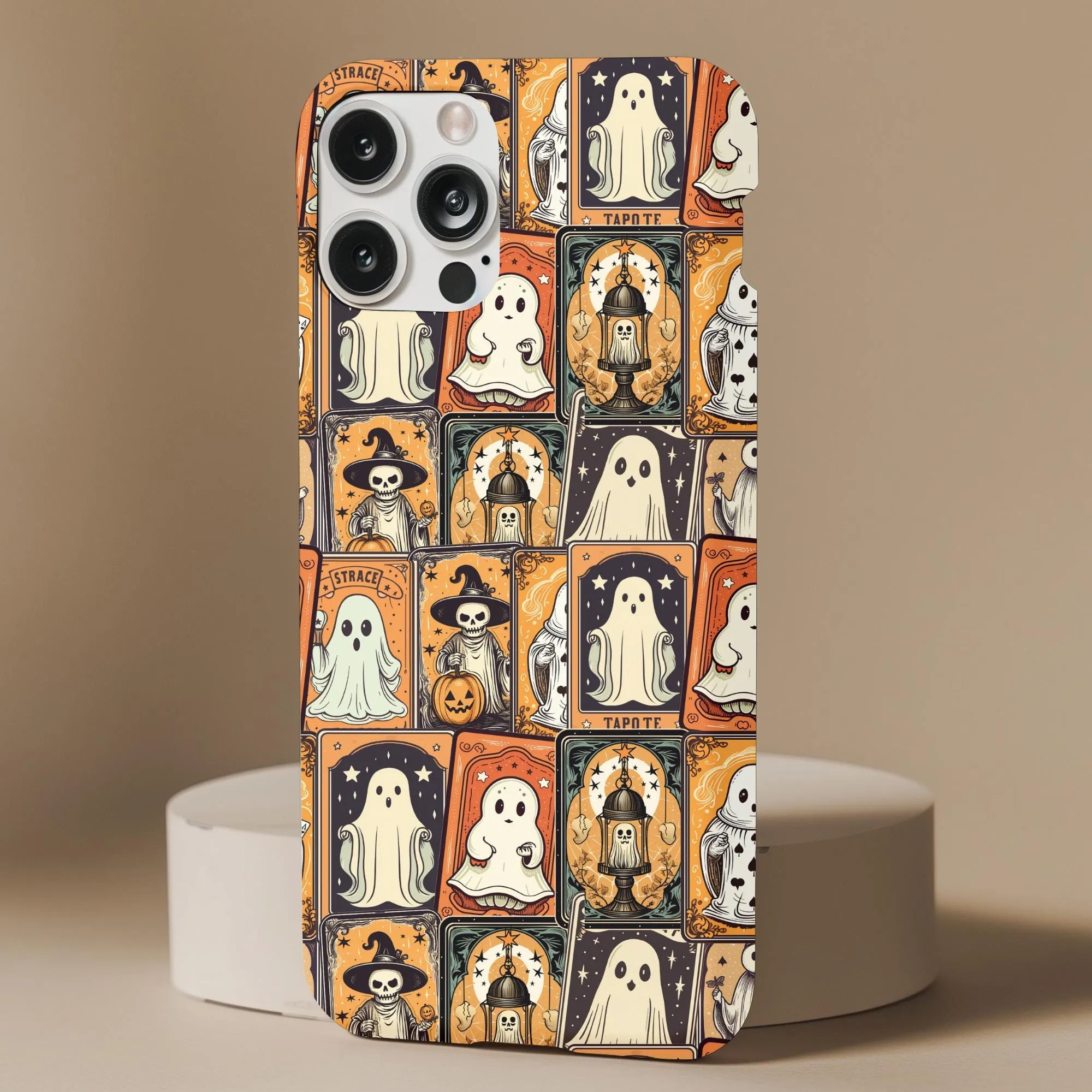 Halloween Ghosties Tarot Card Phone Case